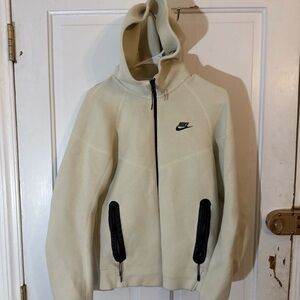 Nike Tech Fleece Men's Small Full Zip Hoodie - Beige